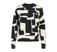 Objray Lo L/S Knit Pullover AOP Noos, Black, S