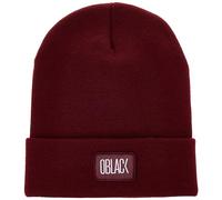 Oblack Men's Beanie | Knitted Hat with Hem | Winter Beanie for Women | Elastic and Breathable Hat | Unisex Beret | Warm Fleece Hat, Garnet, One Size