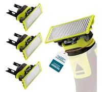 OBlade Compatible Replacement Blades - Stainless Steel, Double Sided, Anti-Irritation, Lasts 4 Months - For QP2520 QP2530 QP6510 QP6520 and More - Gentle Shave for Face and Body