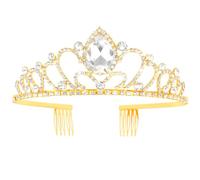 Oblihumoy Gold Crown Princess Tiara for Women Rhinestone Crown for Wedding Birthday Party