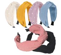 Oblihumoy Wide Headbands for Women Thick Hairbands Women's Fashion Headbands, 6Pcs Knotted Headbands Fashion Hairbands Non Slip Hair Accessories