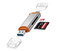 Oblinple SD Card Reader, Micro SD Card Reader Dual Connector USB 3.0 USB C Card Reader High Speed Mini Card OTG Adapter USB Stick with Card Reader for Android Windows Mac OS Samsung Mobile Phone etc.