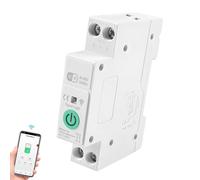 Oblinple WiFi Circuit Breaker with Timer Remote Control Switch Tuya Wlan Smart Circuit Breaker with Power Measurement for Smart Home 1P DIN Rail 1-63A (63, Amps)