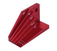 Oblique Block Gauges - Aluminium Alloy Locator Tool Durable Red Angle Protractor | Compact Corner Reader Device, Precision Layout Marker, Woodworking Accessories for Homes