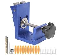 Oblique Hole Locator 2 - Hole Pocket Woodworking Jig System, Aluminum Alloy Positioning Tool for 10mm - 35mm Drilling, with Chip Removal Port and Lock Screw for Secure Fixturing