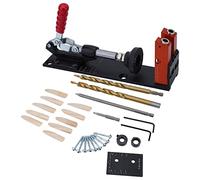 Oblique Hole Locator Double Drill Guide Pocket Hole Jig Kit, Woodworking Drilling Positioner Tool with Adjustable Height and Scale Markings for Narrow Boards