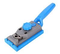 Oblique Hole Locator Installation Hand Tool, Wood Drilling Accessory with Scale for Woodworking, Durable Blue Positioning Tool for Precise Angle Holes in Carpentry