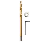 Oblique Hole Twist Drill Bit 9.5mm, High Speed Steel Woodworking Drill Bit, 135 Degree Oblique Blade for Hardwood with Positioner and Hex Wrench for Beech Walnut Rosewood