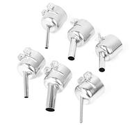 Oblique Nozzle 861DW, 6PCS Heat Gun Nozzles Kits for Hot Air Gun Soldering Desoldering Station Accessories Heat Resisting Nozzles Tool