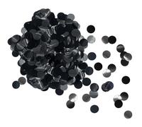 Oblique Unique Confetti Set in Round Black and Grey - Perfect Decoration for Children's Birthday, Halloween, New Year's Eve, JGA & Theme Party