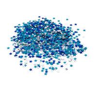 Oblique Unique® Confetti Stars, Turquoise Blue, Silver, Over 300 Pieces of Scatter Decorative Table Decoration for Birthday Party, Baby Shower, Birth, Christening of a Boy