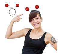 Oblique-Unique® Headband Red Glitter Antenna Balls I Costume Accessory I Headbands Hats Caps & Headwear