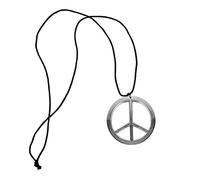 Oblique Unique® Hippie Peace Necklace 60s 70s Flower Power Necklace Costume Accessory Jewellery for Carnival Theme Party Celebration