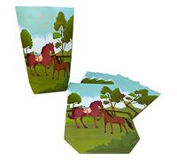 Oblique Unique Horse Gift Bags Pack of 6 Paper Bags for Children Birthday, Horse Party & Back To School Occasion - 20 cm x 15 cm x 5.5 cm