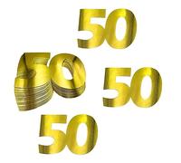 Oblique Unique® Pack of 25 XXL Confetti Number 50 Table Decoration Confetti for Decoration for Golden Wedding 50th Birthday Anniversary Party for Crafts
