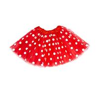Oblique Unique® Women's Tutu Skirt Red with White Dots as Costume Accessory for Carnival Theme Party