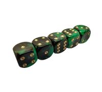 Oblivion Spot Dice, 15mm, assorted colours. Set of 5 (Oblivion, Green)