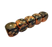 Oblivion Spot Dice, 15mm, assorted colours. Set of 5 (Oblivion, Orange)