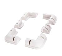 OBLLAR 6PCS Solar Panels Mounting Brackets Kit ABS Corner Bracket Support Kit Roof Drill-Free Mount for RV, Caravans, Vehicles, Camper Vans, Sheds (White)