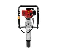 OBLLER 52cc Petrol Pile Ram, 2-Stroke 1900 W, Manual Ramming Device for Fence Construction, Post Ramming Petrol Post Driver with 2 Post Drive Heads for Garden Fence, Cottage Garden (55/70mm)