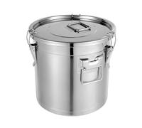 OBLLER Stainless Steel Grain Container, Airtight Canister, Food Made of Kitchen, Stainless Steel Bucket, Flour Container, Kitchen Bucket with Lid for Storing Various Dry/Wet Foods (21L)
