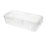 Oblong Fruit Washing Box Kitchen Drainer Container for Food Storage