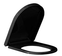 Oblong Toilet Seat Soft Close Toilet Seats Quick-Release Hinges Toilet Lid Cover Enameled Wood, with Grip-Tight Bumpers, Never Loosen