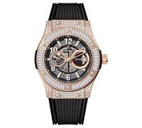 OBLVLO Fashion Style Men's Mechanical Watch Full of Diamonds Rose Gold Miyota Movement Waterproof Silicone Strap Sport Clock HM-GT-D (HM-GT-D-PBBR)