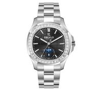 OBLVLO High-end Diamonds Bezel Square Dial Moonphase Automatic Watch for Men Super Luminous Waterproof Bracelet Mechanical Classic Watches FM-SL-DD-D (FM-SL-DD-D-YBYS)