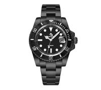 OBLVLO Kafyase Luxury Mens Carbon Fibre Bezel Stainless Steel Mechanical Watch Sapphire Glass Waterproof Automatic Movement Sport Watch for Men (KAF-BBB)