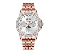 OBLVLO Luxury Men's 316L Stainless Steel Moonphase Automatic Watch Diamond Bezel 24-Hour Multifunction Mechanical Bracelet Watches GCM-MUT, GCM-MUT-PWPS, Modern