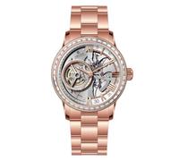 OBLVLO Men's Automatic Watch with Diamond Bezel Hollow-Out Magnifying Glass Synthetic Sapphire Waterproof Mechanical Wristwatch VMQ-S-D, VMQ-D-S-PWPS, Mechanical watch