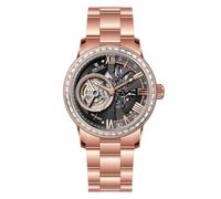 OBLVLO Men's Automatic Watch with Diamond Bezel Hollow-Out Magnifying Glass Synthetic Sapphire Waterproof Mechanical Wristwatch VMQ-S-D, VMQ-D-S-PBPS, Mechanical watch