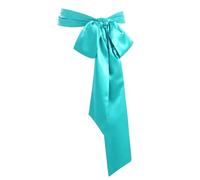 obmwang Wedding Satin Sash Belt for Special Occasion Dress Bridal Sash 4'' Wide Double Side, Lake Blue, 10 x250cm