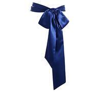 obmwang Wedding Satin Sash Belt for Special Occasion Dress Bridal Sash 4'' Wide Double Side, Royal Blue, Royal Blue