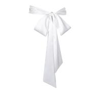 obmwang Wedding Satin Sash Belt for Special Occasion Dress Bridal Sash 4'' Wide Double Side, White, 10 x250cm