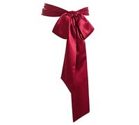 obmwang Wedding Satin Sash Belt for Special Occasion Dress Bridal Sash 4'' Wide Double Side, Wine Red, 10 x 250cm