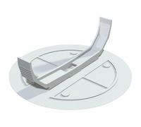 OBO Bettermann 2003227 Spring-Loaded Lid Ø70mm Roughened Surface