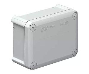 OBO Bettermann 2007255 T 100 Derivation Box with Cones, Polypropylene, Light Grey, 136 mm x 102 mm x 57 mm Interior