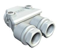 OBO Bettermann Twin Gland Plastic Polystyrene Light Grey PG 13.5