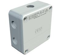 OBO Bettermann Junction Box IP67 110x110x50 mm Grey Halogen-Free