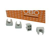 OBO Bettermann M16 Quick Clamps Clamp Pipe Clamp Can be Stacked Light Grey, grey