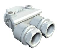 OBO Bettermann Twin Gland Plastic Polystyrene Light Grey PG 13.5
