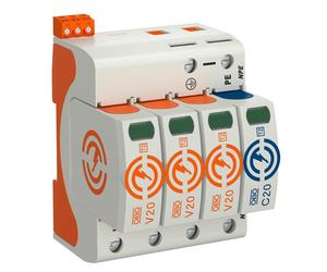 OBO V20 Type 2 Surge Protector 3P+NPE 280V 40kA - 5095333