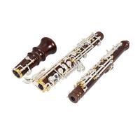 Oboe Professional Performance Level Redwood Body Silver Plated Semi Automatic C Tone with Reeds, Cleaning Cloth, Oboe Swab, Powder Paper, Absorbing Paper, Thumb Rest, Screwdriver, Gloves, Case