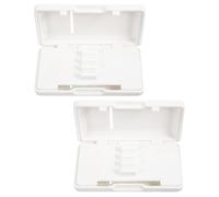 Oboe Reed Storage Box 6 Slot 2pcs White Abs for Double Reed
