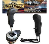 Obokidly Upgrade USB Handbrake Support G29 G27 G25 Compatible with PC for Simracing Game Sim Rig with Clamp (Black-Upgraded 7+R Gear Shifter)