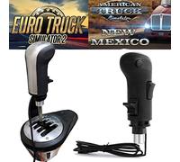 Obokidly USB Gearshift Knob Support G29 G920 G27 for Simracing Game Sim Rig ETS2&ATS Games Euro Truck Simulator Shifter (Blck-Gear Shift Shifter Knob)