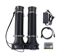 Obokidlyamor 2PCS Upgraded Turbine II Intake Pipe Wind Sense Simulator Wind Speed Change on Steering Wheel of Racing Game PC USB for Logitech/Thrustmaster/fanatec G923 G920 G29 Intake Pipe (Black-1)