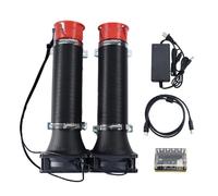 Obokidlyamor 2PCS Upgraded Turbine II Wind Sense Speed Change on Steering Wheel PC USB for Logitech G923 G920 G29 Pro RS50/fanatec/Thrustmaster Base Intake Pipe Sim Racing Wind Simulator (Red-1)